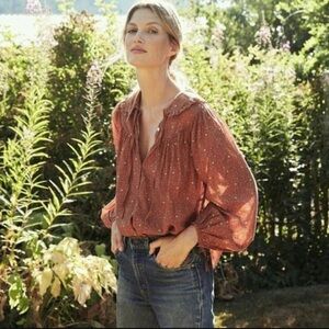 Dôen Billie Jean Top in Tamarillo Prairie Paisley